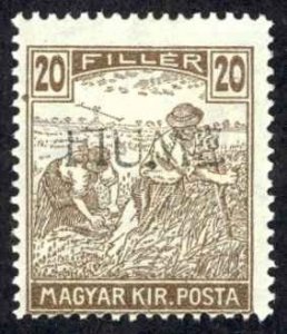 Fiume Sc# 9 MH (b) 1918 20f Hungary Overprint