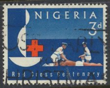 Nigeria  SG 135 Used 1963 Red Cross  please see scan