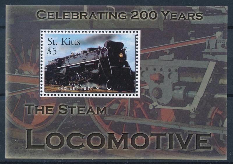[62526] St. Kitts 2004 Railway Train Eisenbahn Chemin de Fer Souvenir Sheet MNH