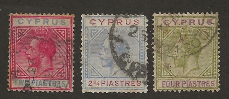 Cyprus 80-82 Wmk. 4. Used