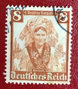 1935 Germany Deutches Reich Scott B73 used CV$1.50 Lot 826 Brandenburg Costume