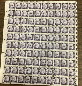  1285   Albert Einstein, Physicist.   MNH 8 cent sheet of 100.   Issued in 1966.