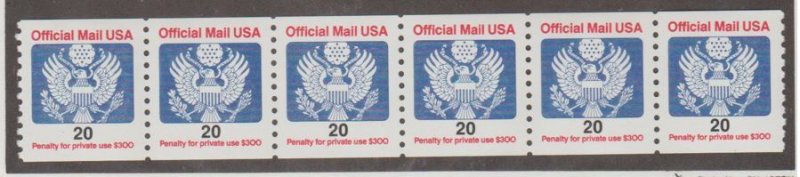 U.S. Scott #O138B Official Stamp - Mint NH Strip of 6