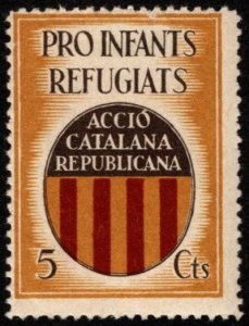 1937 Spain Civil War 5 Centimos Pro Refugee Children Acció Catalana Republicana