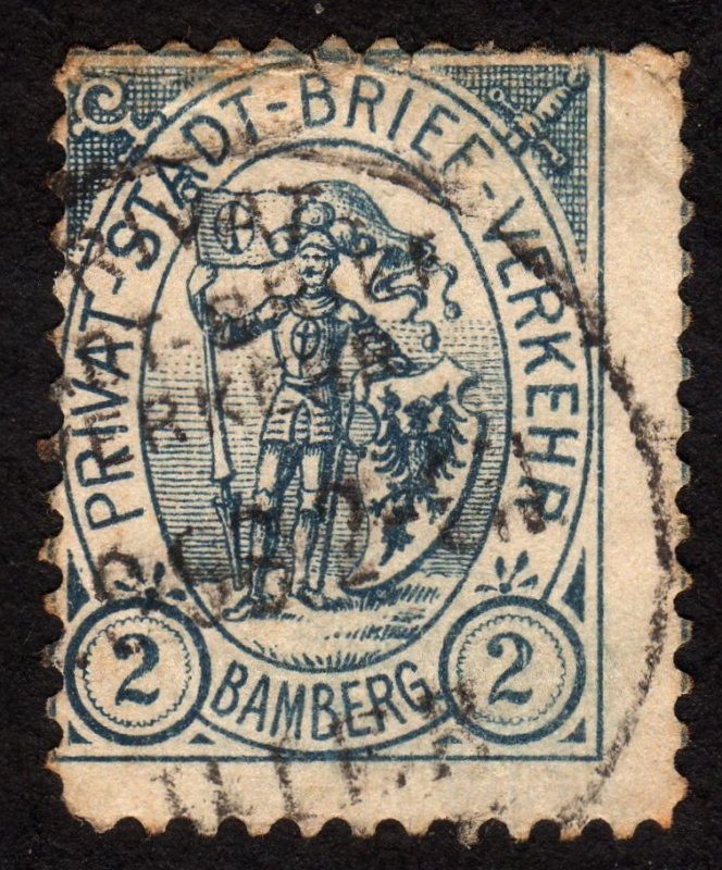 1900's, Germany Private post stamp Bamberg, 2pfg, Used