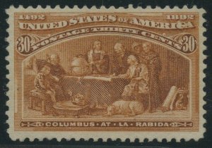 #239 30c 1893 COLUMBIAN VF+ OG LH BV1748