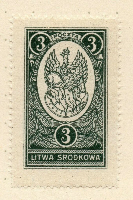 LITHUANIA 1920-22 Early Issue Fine Mint Hinged 3r. NW-07180 