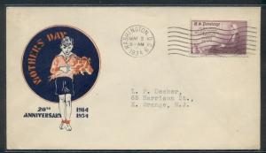 US #737, 3¢ Mother's Day FDC, Hertelle Stamp Co. cachet, VF, Mellone $30.00