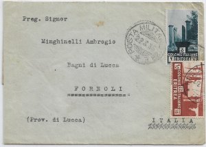 Italian Military in Eritrea to Fornoli, Italy 1935 Sc #161 & 164 (52162)