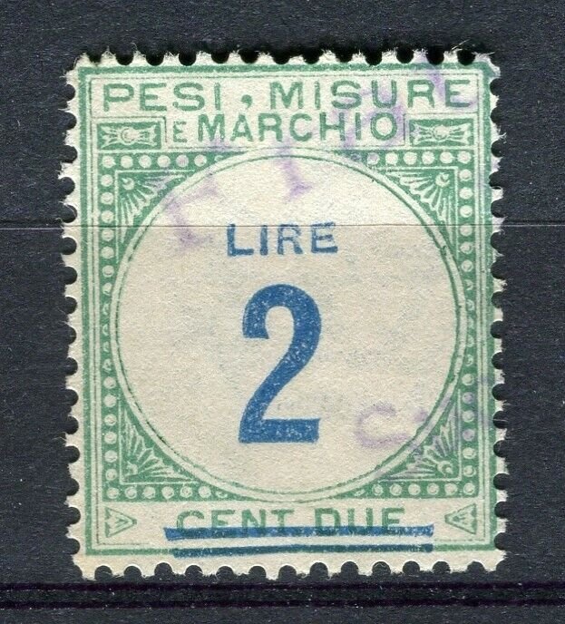 ITALY; Early 1900s Revenue Pesi Misure Marchio fine used 2L. value