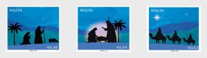 2021 Malta Christmas (3) (Scott 1723-25} MNH