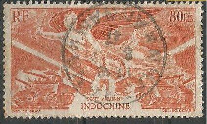 INDO-CHINA, 1946, used 80c, Victory Issue Scott C19