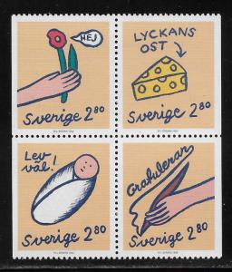 SWEDEN SC# 1957-60 B/4  VF/MNH 1992