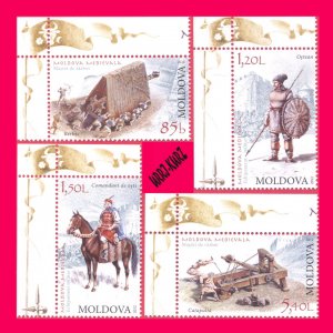 MOLDOVA 2012 History Ancient Medieval Warriors Soldiers & Military Machines 4v