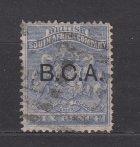 J40172 JL Stamps 1891-5 British central africa used 6p #4, B.C.A. ovpt