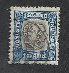 ICELAND SC# O34  FVF/U 1907-8