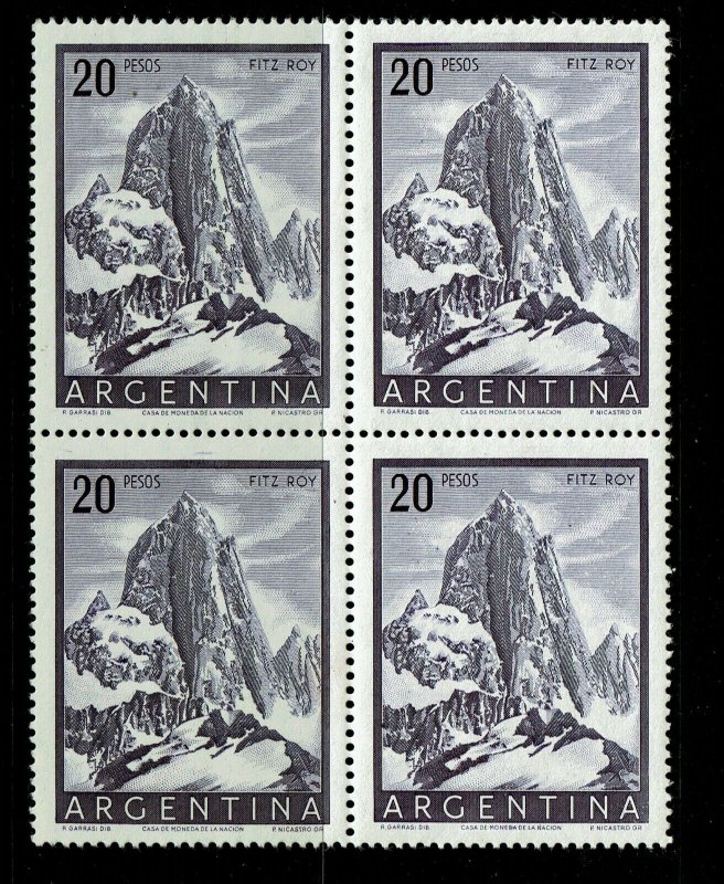 Argentina SC# 641, blk of 4, appears Never Hinged, see notes - S12579