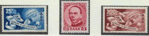 1950 Saar Semi Full Set - Scott 226, C12, B74 - MNH, Undisturbed OG - Cat- $200!