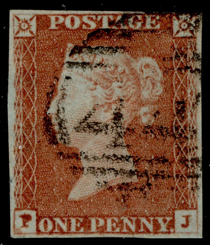 GB QV SG8, 1d red-brown PLATE 79, USED. Cat £38. BLIND P PJ 
