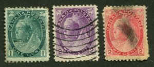 CANADA #75-77 USED RE-ENTRIES