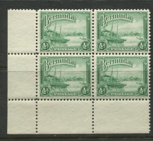 Bermuda - Scott 105 - Pictorial Definitives -1936 - MNH -Block of 4 X 1/2p Stamp