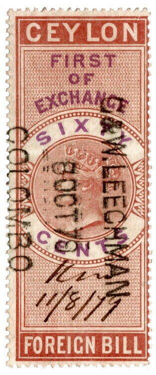 (I.B) Ceylon Revenue : Foreign Bill 60c (First) 