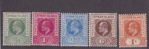 Cayman Islands Scott # 8 - 12 set VF OG mint light hinged cv $ 103 ! see pic !