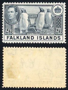 Falkland Is SG160 1938 2/6 Slate M/M Cat 60 pounds