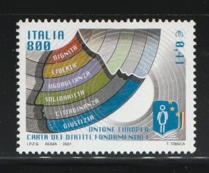 Italy 2001 European Union's Charter of Fundamental Rights Sc 2405 MNH A1993