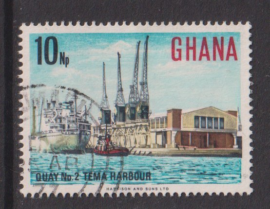 Ghana   #295  used 1967  10np  Quay Tema Harbor