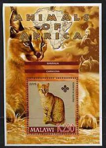 MALAWI - 2005 - African Animals, Lion - Perf Min Sheet -MNH-Private Issue