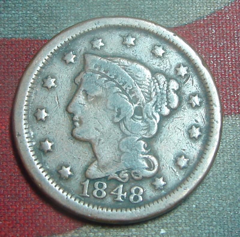 1848 Coronet Large Cent