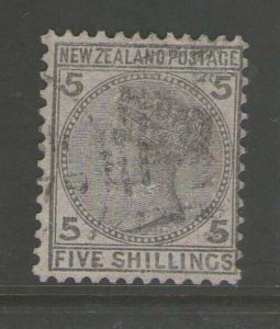 New Zealand 1878 QV 5sh SG 186 or Sc 60 FU