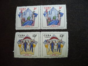 Stamps - Cuba - Scott# 787-788 - Mint Hinged Set of 2 Stamps in Pairs