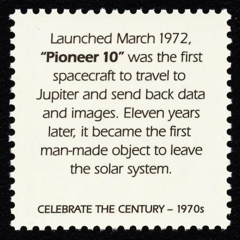 US 3189i MNH VF 33 Cent  Pioneer 10 Celebrate the Century 1970s