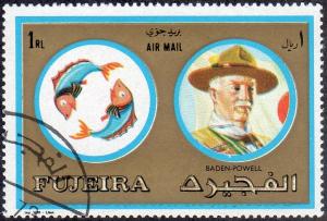 Fujeira sw1529 - Cto - 1r Zodiac / Lord Baden-Powell (1973) (cv $0.90)