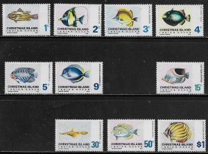 Christmas Island Scott #'s 22 - 33 MH Short set