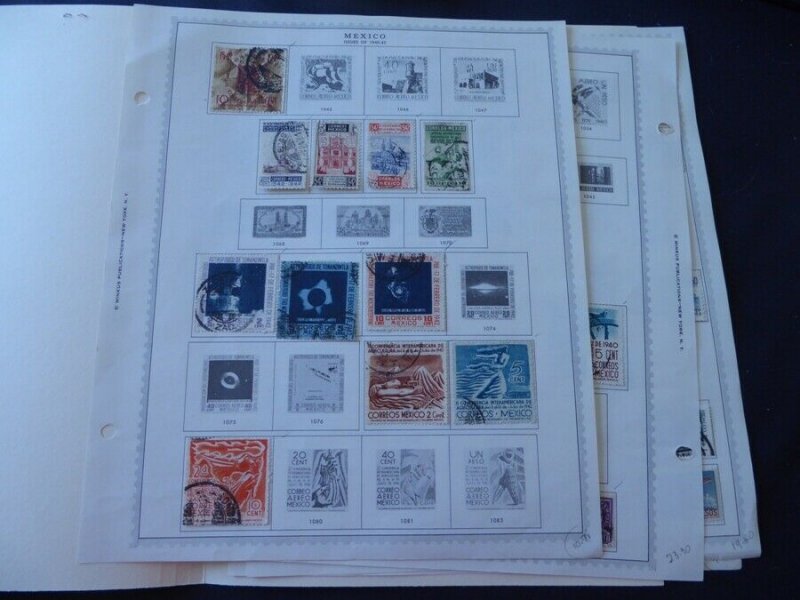 Mexico 1940-1956 Stamp Collection on Album Pages