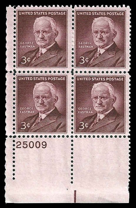 PCBstamps   US #1062 PB 12c(4x3c)George Eastman, (25009), MNH, (PB-3a)