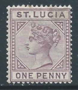 St. Lucia #29 MH 1p Queen Victoria - Die B