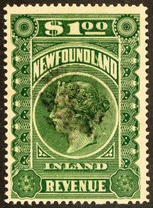 Newfoundland Stamps Used VF $1 Revenue