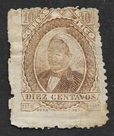 SE)1882 MEXICO, BENITO JUARES 10C SCT135, MINT