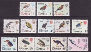 Gambia-Sc#215-27- id7-unused NH set-Birds-1966-