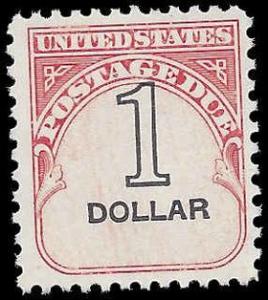 Scott J100 $1.00 US Postage Due 1959 Mint NH Dull Gum