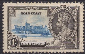 Gold Coast 1935 KGV 1d Silver Jubilee used SG 113 ( E332 )