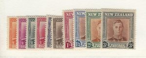 New Zealand, Postage Stamp, #258-268 Mint Hinged, 1947, JFZ