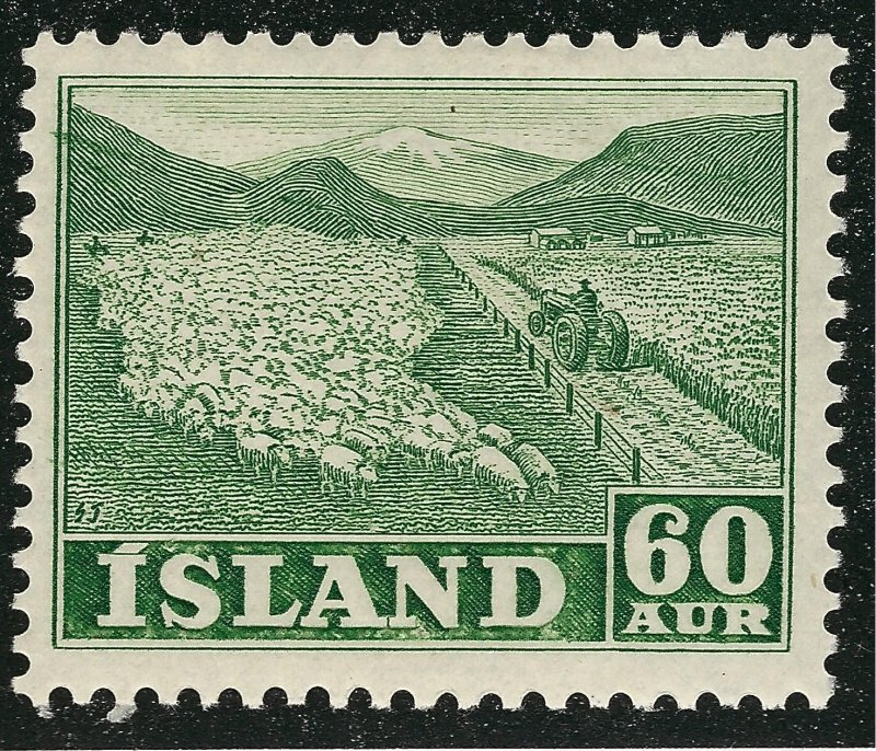 Iceland Attractive Sc#261 MVLH OG VF SCV $20...nice bargain!!