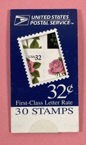 BK178C (2492a) Makeshift PINK ROSE Unexpl Booklet of 30 US 32¢ Stamps MNH 1995