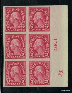 BOBPLATES #577 Washington RightPlate Block 17875 5 Point Star XF H SCV=$175
