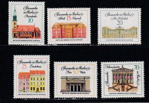 Germany DDR # 1287-1292, Architecture - Buildings, Mint NH, 1/2 CAt.